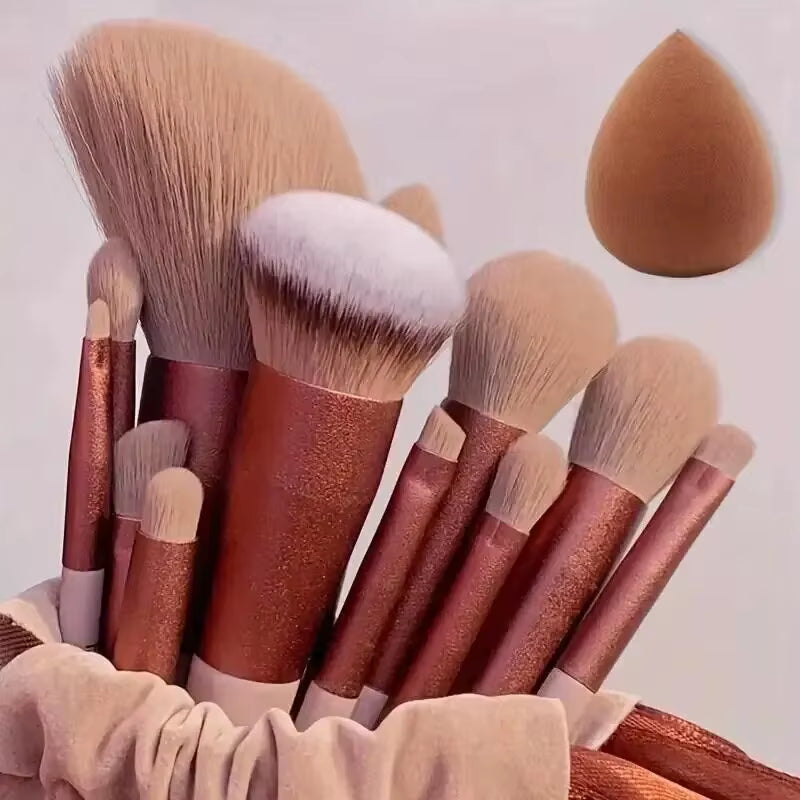 New 13Pcs Makeup Brush Set Makeup Concealer Brush Blush Loose Powder Brush Eye Shadow Highlighter Foundation Brush Beauty Tools