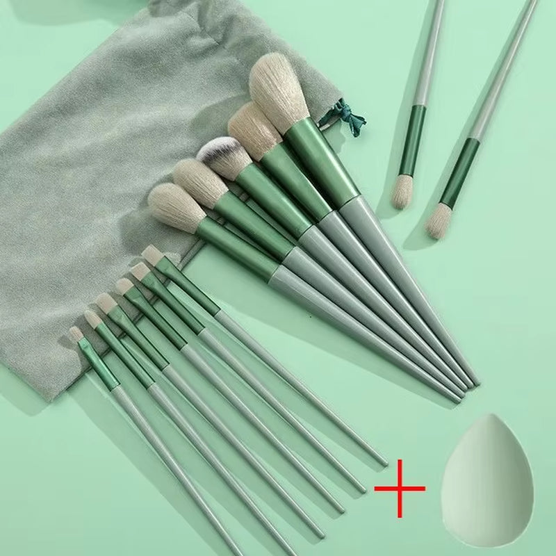 New 13Pcs Makeup Brush Set Makeup Concealer Brush Blush Loose Powder Brush Eye Shadow Highlighter Foundation Brush Beauty Tools