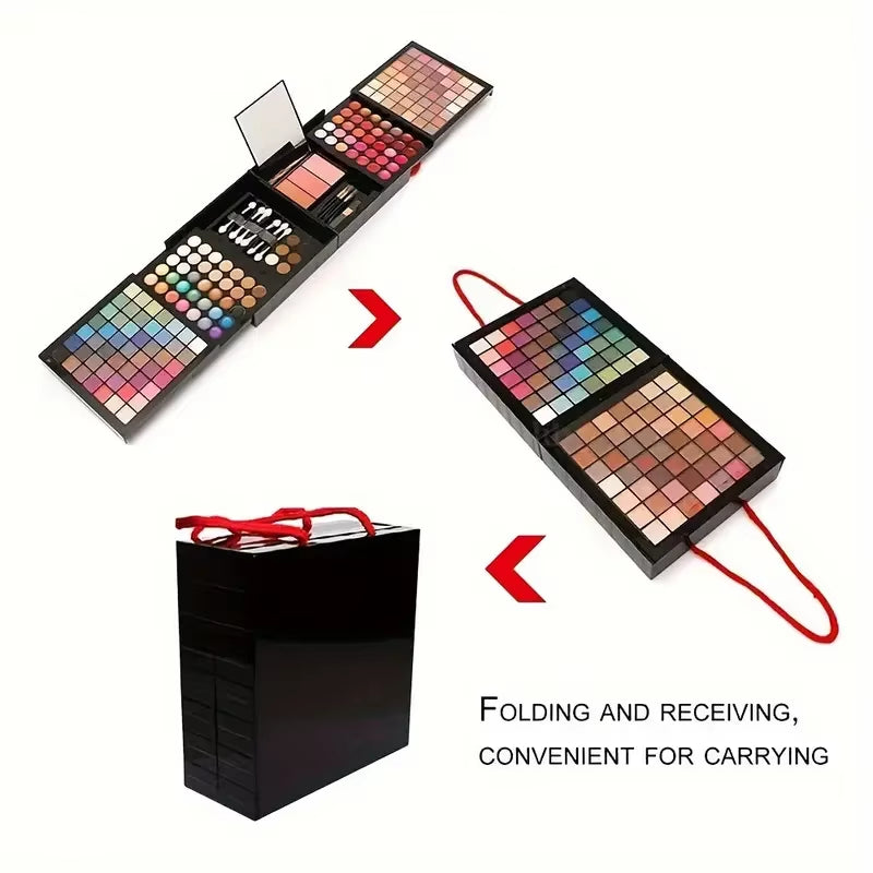 177 Color Makeup Set Including Eyeshadow Palette Blush Lip Gloss Concealer,All-In-One Women'S Makeup Et,Complete Set with Mirror