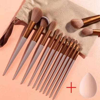 New 13Pcs Makeup Brush Set Makeup Concealer Brush Blush Loose Powder Brush Eye Shadow Highlighter Foundation Brush Beauty Tools